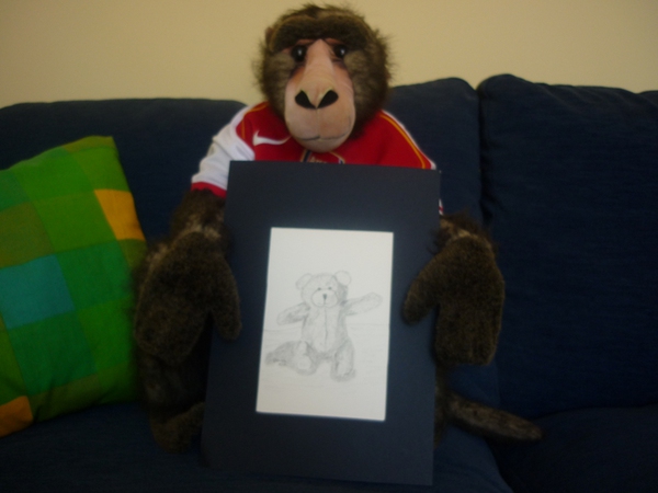 @EldritchDragon look the postman brought my lovely Happy Ted picture that you drew you are a very clever dragon!
