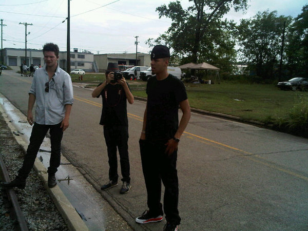 @JColeNC at the "Who Dat" shoot