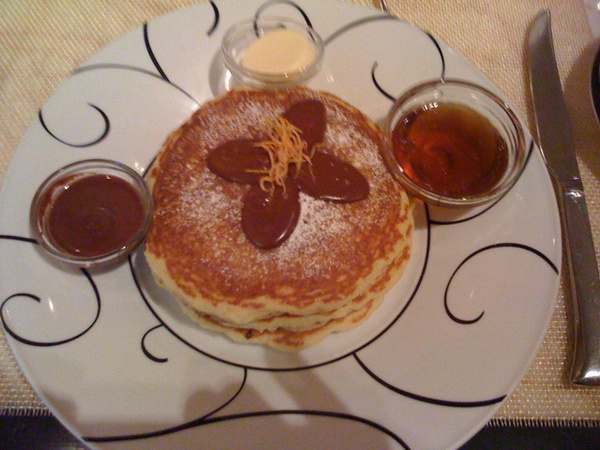 Mmm chocolate pancakes at society! 