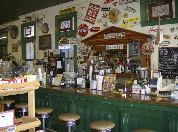 Good old-fashioned soda fountain - Bandera General Store, Bandera, TX