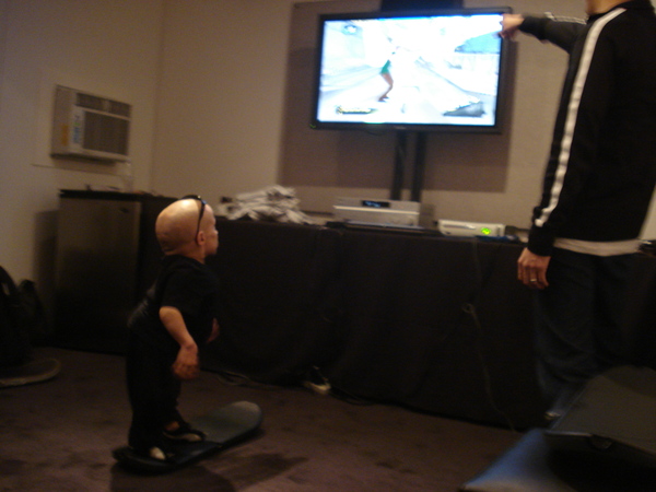 Verne Troyer sat in on our Tony Hawk Ride demo. Best Twitpic ever?