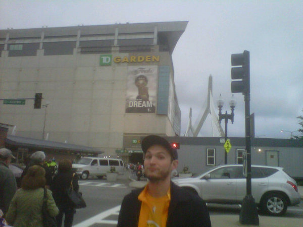 Josh outside boston garden. We were so excited. 3 hours later. We were not
