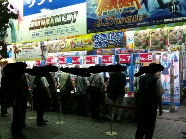 販売の様子。