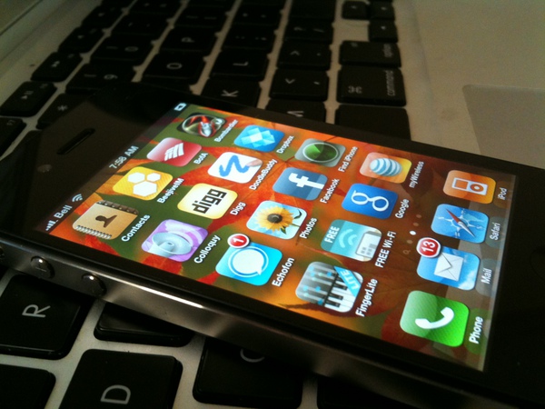 My soft-unlocked iPhone 4 (in Canada). I'll have video in a couple of hours once I can top-up the SIM.