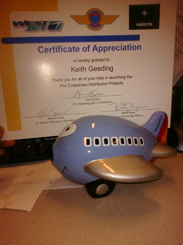 Just received an award and gift at work