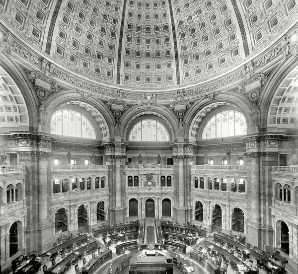 Consider my gob totally smacked. The Library of Congress in 1911. Click to enlarge.