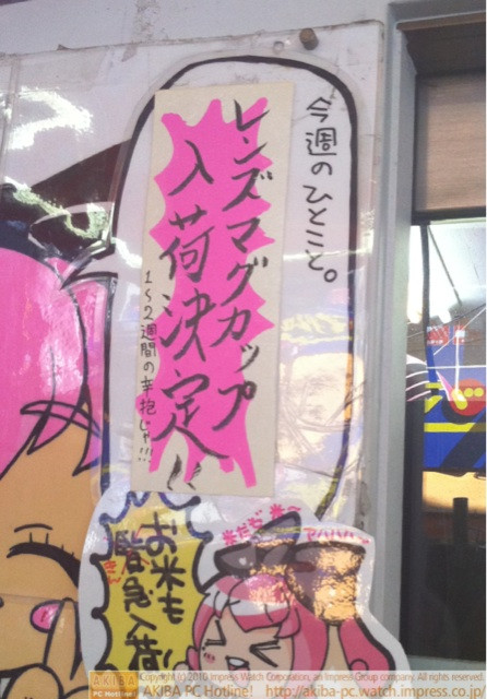 「今週のひとこと。 レンズマグカップ入荷決定!! 1～2週間の辛抱じゃ!!!」三月兎2号店