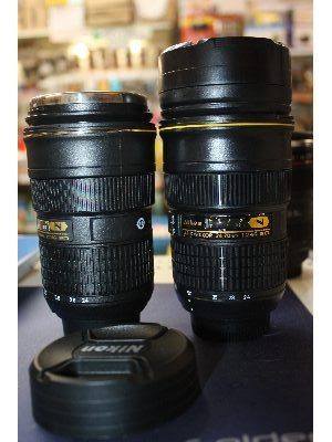 24-70mm F2.8G ED比較画像～短いのが新商品ですよ～