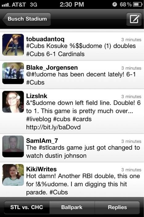 Idiotic over-protective official MLB At Bat app wouldn't want us to read one of their players full names: 