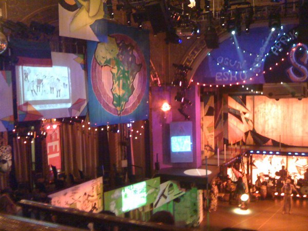 At Fela! Broadway show - at the O'Neill theatre.