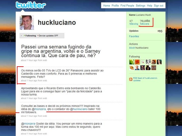 O nosso Silvio Santos do Twitter. Viva @huckluciano \o/