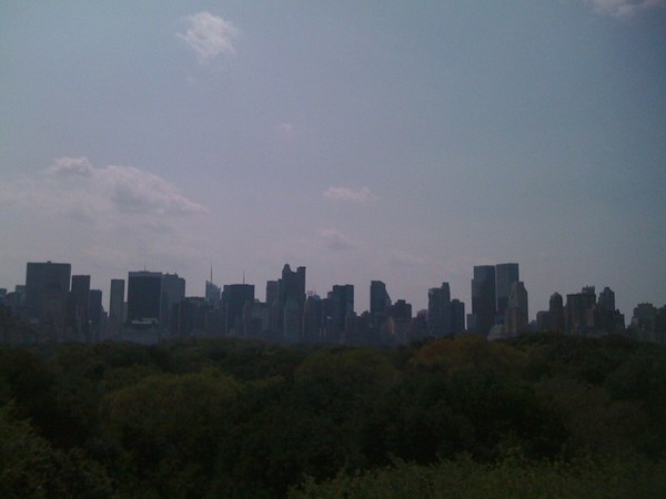 Having lunch in the rooftop gardens at the Metropolitan Museum of Art - fabulous views of midtown Manhattan 