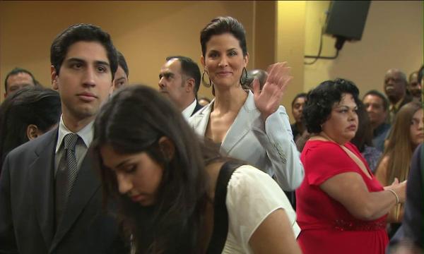 The mayor brings his new girlfriend to the inauguration church service:  KTLA's Lu Parker