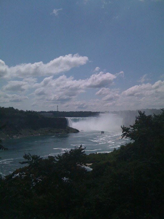 We're at Niagara Falls - very impressive! How can there be so much water?