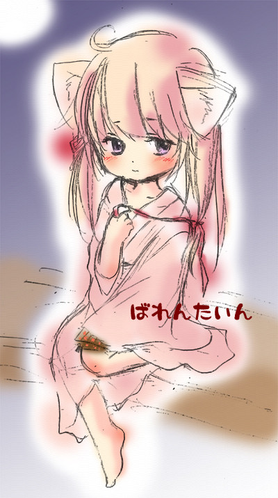 去年のバレンタイン、ラフ画ですが。待ち人来ず・・・足がブラブラしちゃってます #konkofes 