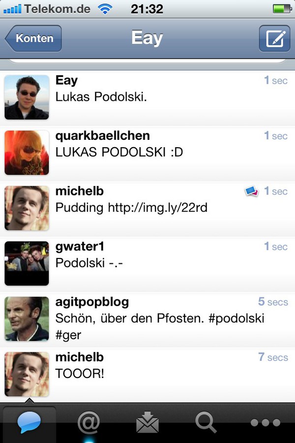 Podolski. Podolski. Pudding. Podolski. Meine Timeline sieht grad auch Hut aus: 