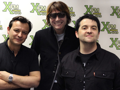 Manic Street Preachers in the Xfm studios earlier...
