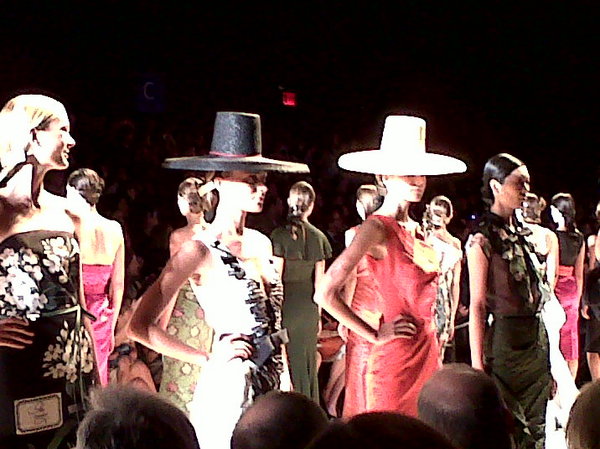 Closeup of the hats. Carolina Herrera. #nyfw #mbfw