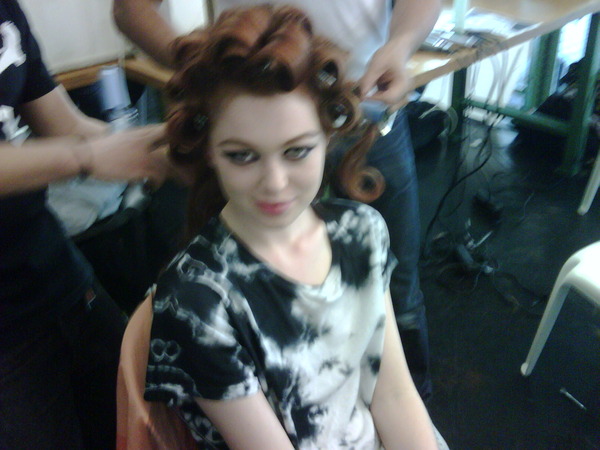 Melbournian Emily Trimble backstage @jeanpaulgaultier #hautecouture