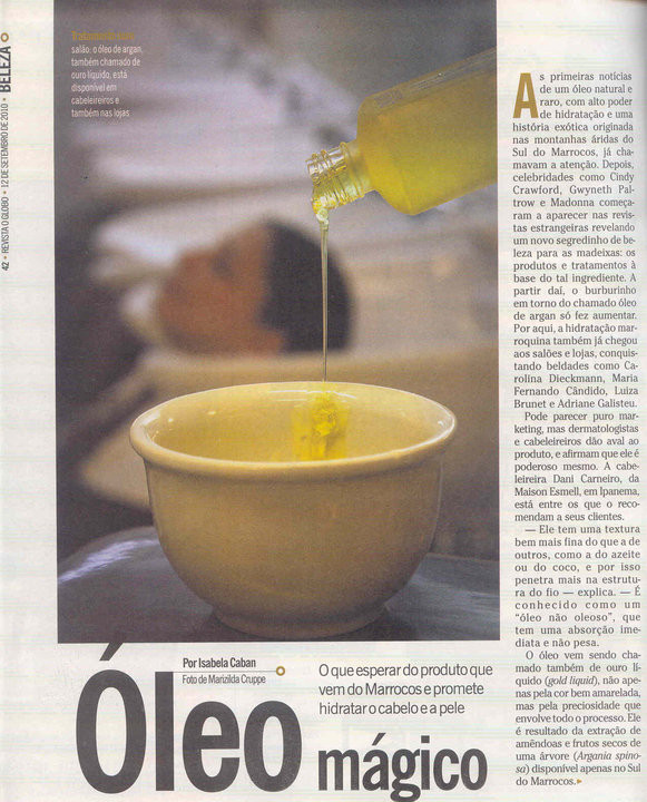 Óleo Mágico - O Globo - Revista Domingo -Dani Carneiro -Maison Esmell