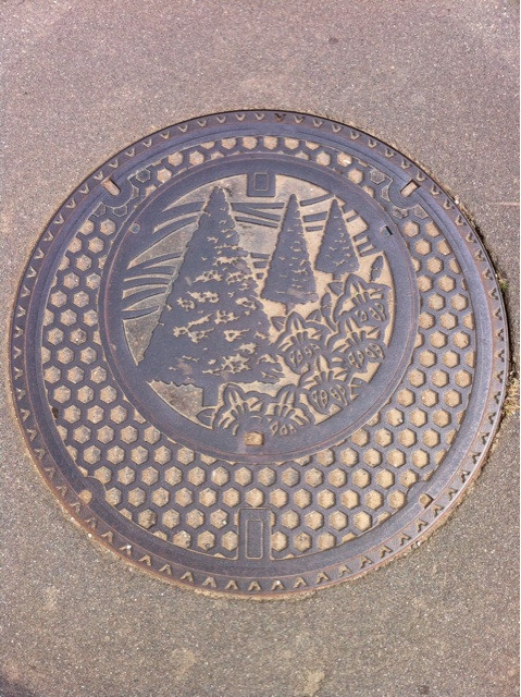 山形村のマンホールを撮影したよ！ちょっと地味ですけど・・・。 #manhotalk 