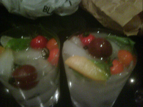Amazing gin and tonic at my home with my friend Albert Adria with tomatoes and basil from PennMarket