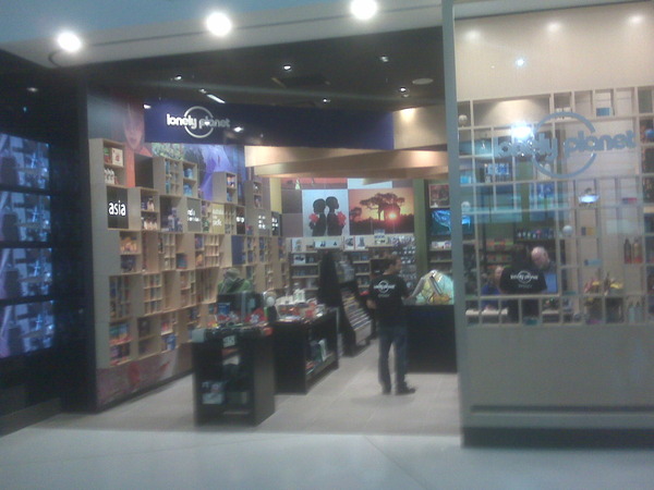 New lonely planet store at Sydney Airport.