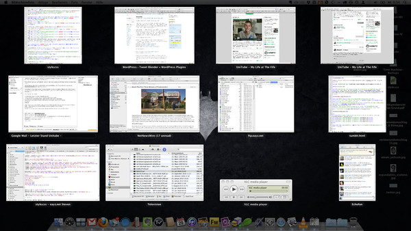 Und, Eay, was machst du so um kurz nach eins? - Arbeiten (und das ist nur einer meiner vier verwendeten Spaces):