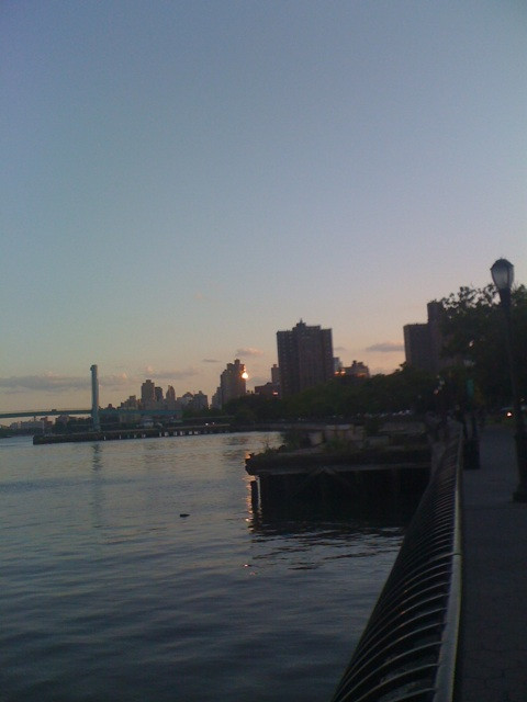 View from the river of downtown Manhattan