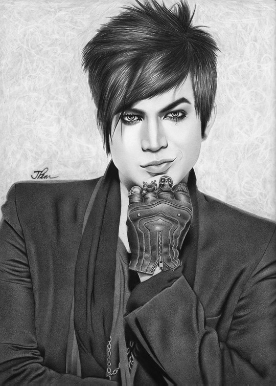 new @adamlambert drawing!! [ photo: @leecherry ]
