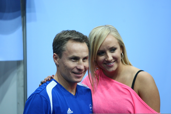 A Legacy of Gold.... Champions Valeri and Nastia Liukin at WORLDS in Rotterdam (photo:  Heather Maynez)
