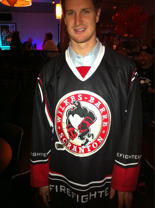 Alex Grant modeling the Firefighter jersey. 