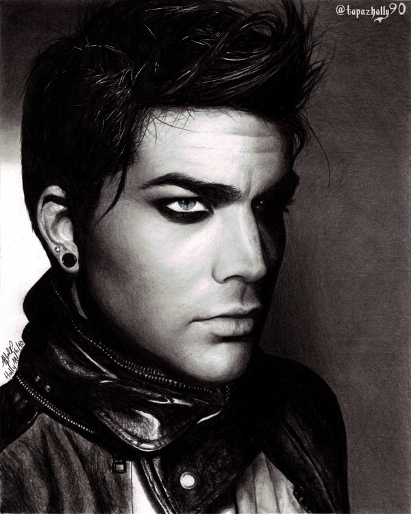 Drawing of @adamlambert - V Man photoshoot (for @adamsmydogsname)