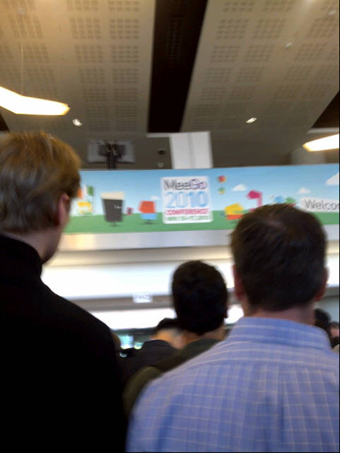 Waiting in Line for registration again #Meegoconf 