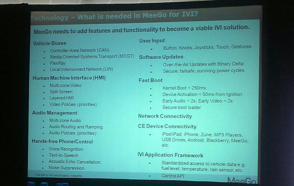 What needs to be added to Meego for it to be a viable IVI platform? #meegoconf