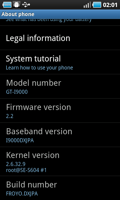 Official Froyo on my Galaxy S  cc @rtsp