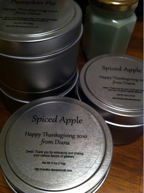 Just gifted Thanksgiving candles to my co-workers. Hadn't intended to turn it into 30mins of social time, but hey.
