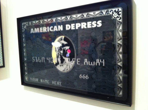 More credit card humor but this time from D*Face at Scope. 