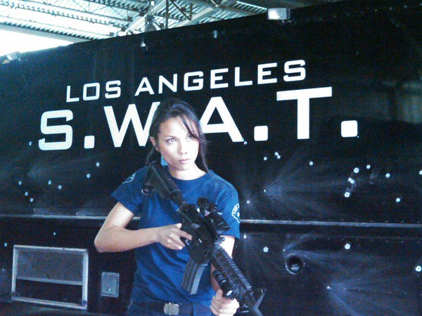 Me as SWAT chick - courtesy of Shanks