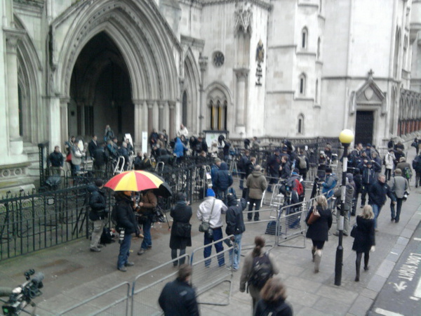 Busy at the #Royalcourts #Wikileaks