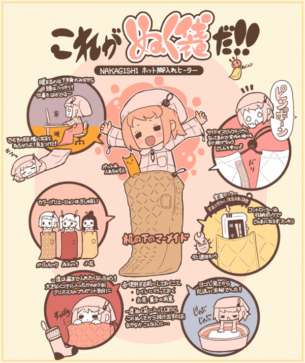図解ぬく袋！今冬のデスクワークはこれで乗り切れ！