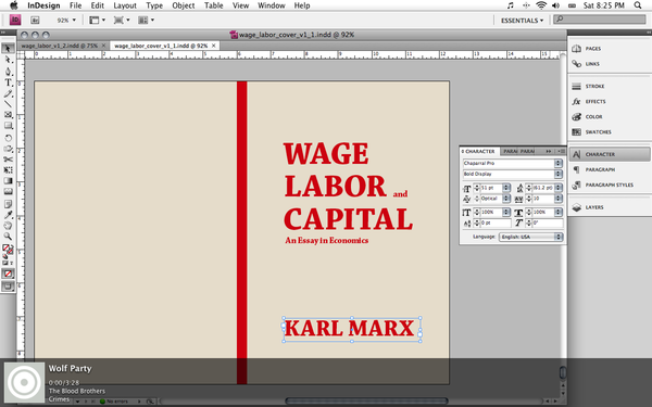 Marx, typesetting, and chocolate chip cookies (not pictured).