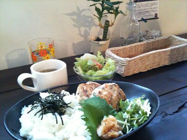 豆腐ハンバーグ2種類うまー（・∀・） Alku cafeなう http://4sq.com/a9ZJuc