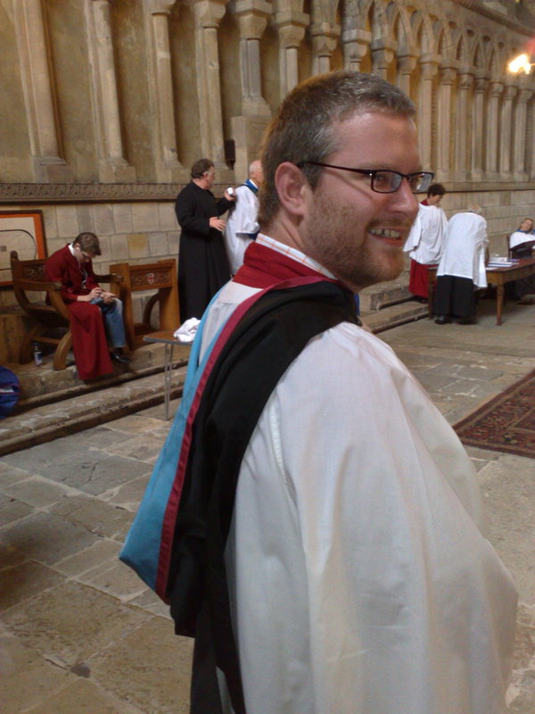 Wander around a cathedral dressed like this and people ask you awkward questions.