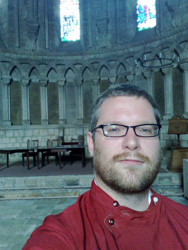 Another cassock pic. No surplice or hood just yet.