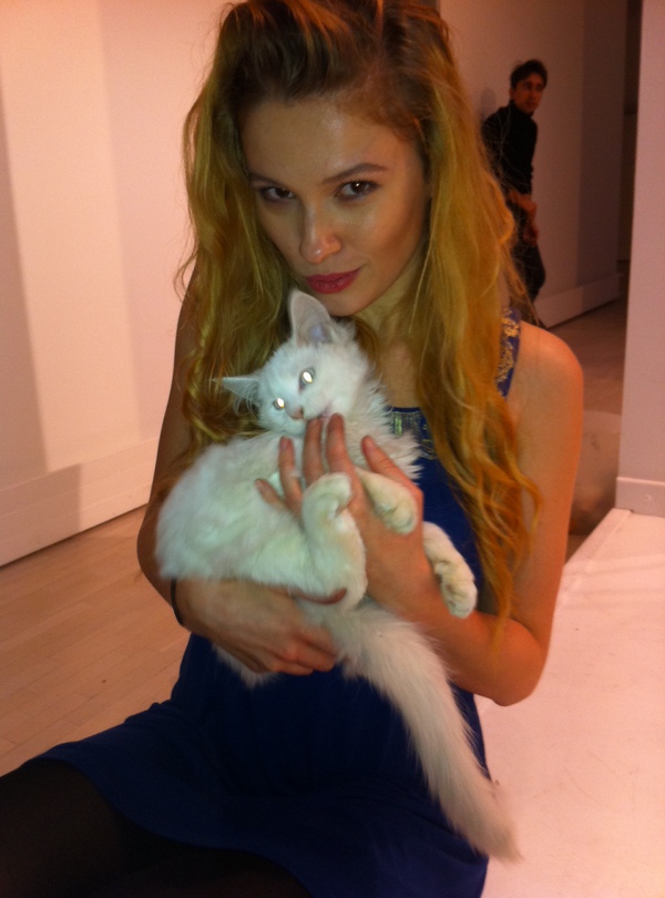 Crazy cat in another casting, teething and biting my fingers