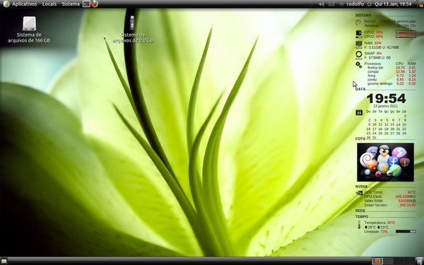 Meu desktop em 13.01,2011