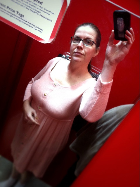 Couldn't tell if the dress on the hanger was cute or not. Tried it on; still couldn't tell, so I didn't buy it. 