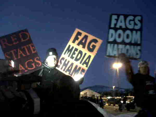 Outside the RED STATE premiere, evil comes to Park City. And embarrasses itself. #sundance