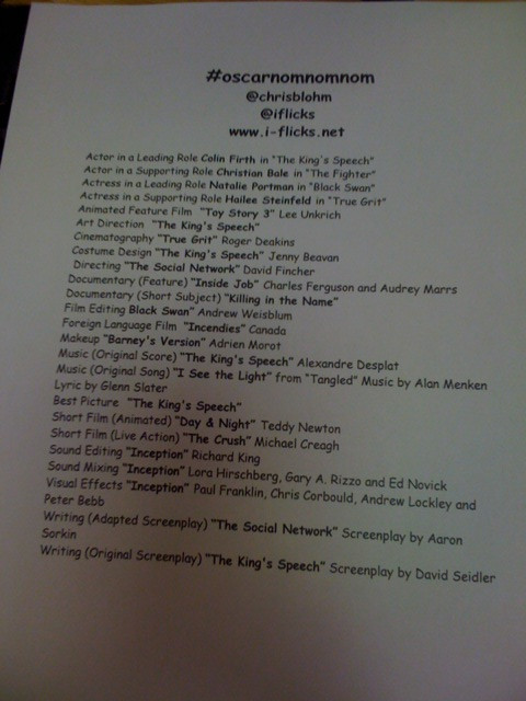 #oscarnomnomnom DONE. (Please note gratuitous use of Comic Sans. That's how I roll.)